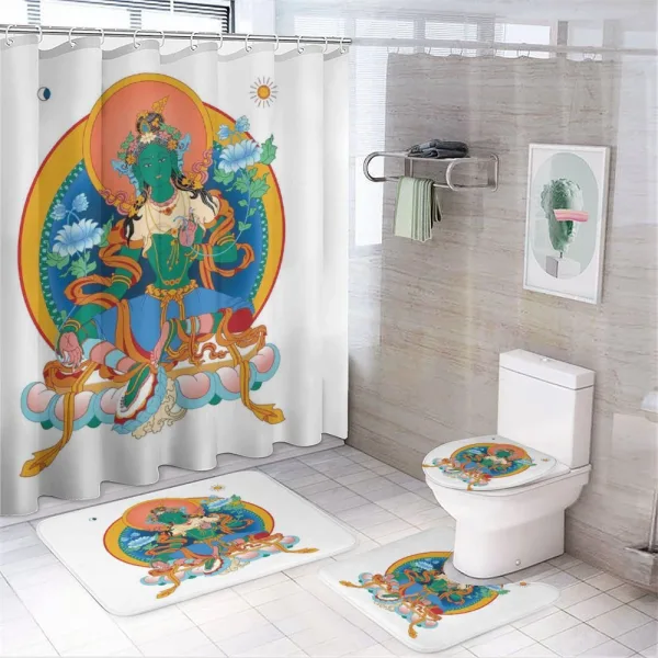 Sacred Female Figure on a shower curtain