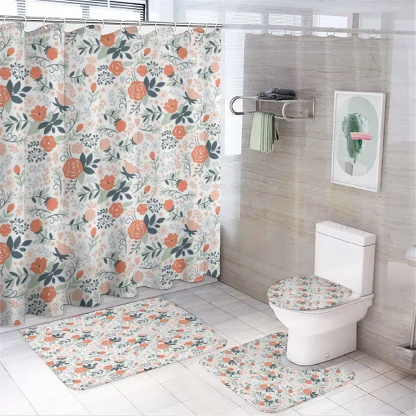 Shabby Nature Botanical on a shower curtain