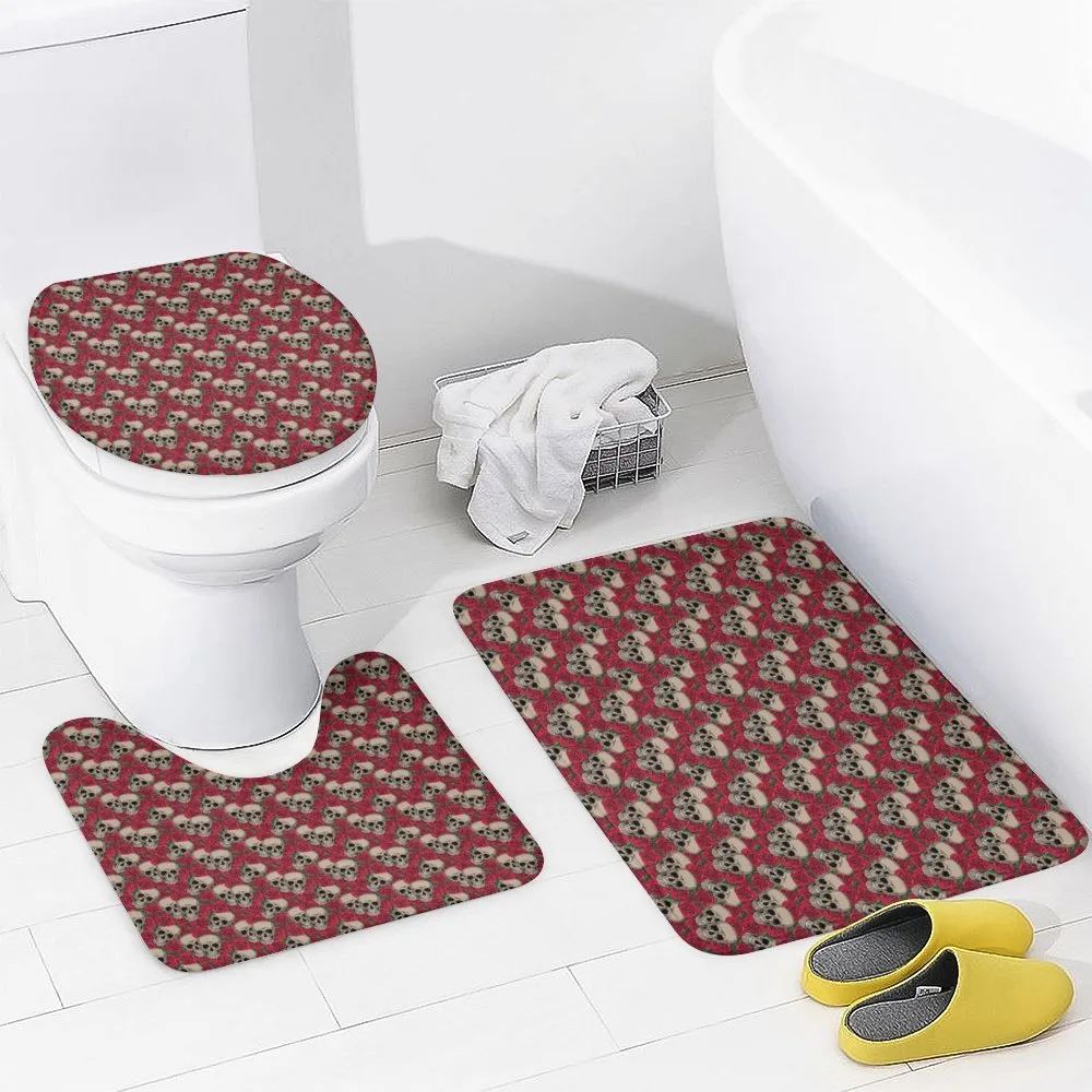 Skulls Red Blossoms Retro — Detail 3