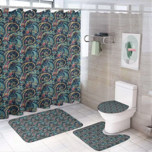 Tribal Vibrant Pattern on a shower curtain