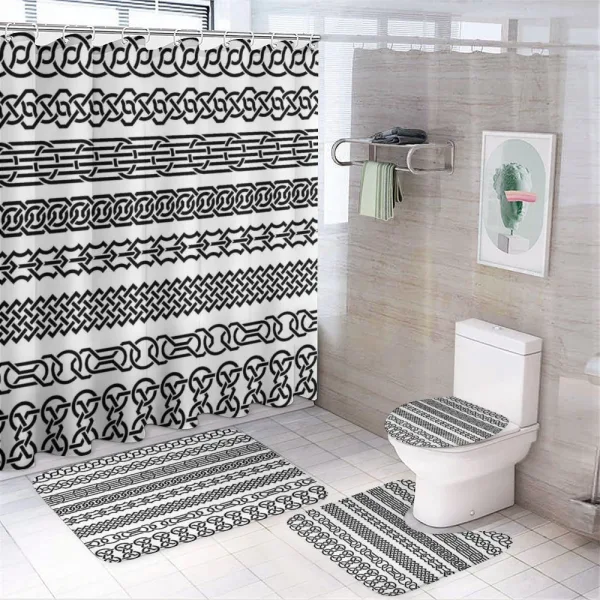 Vintage Celt Ornaments on a shower curtain
