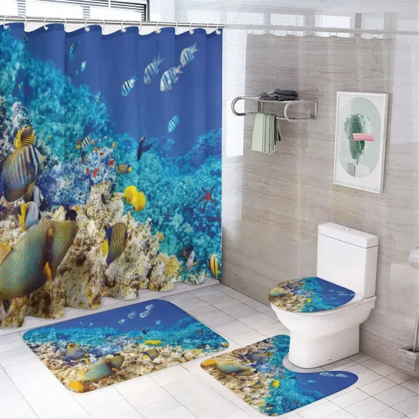 Aquatic Corals on a shower curtain