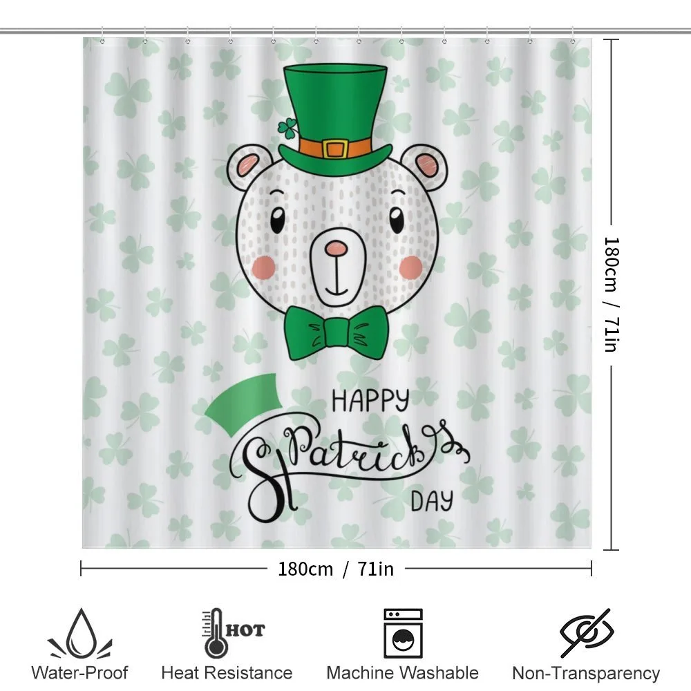 Bear with Leprechaun Hat Bow — Detail 2