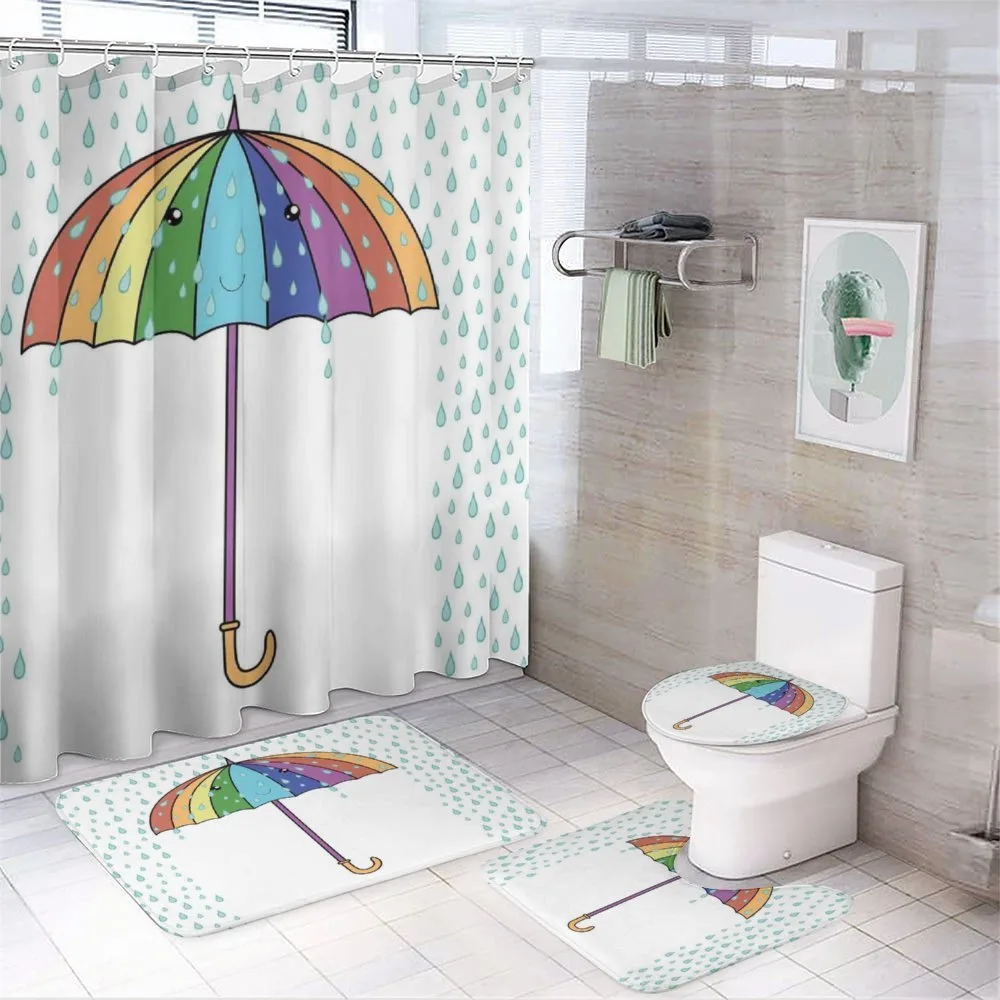 Cartoon Umbrella Rainfall — Your design