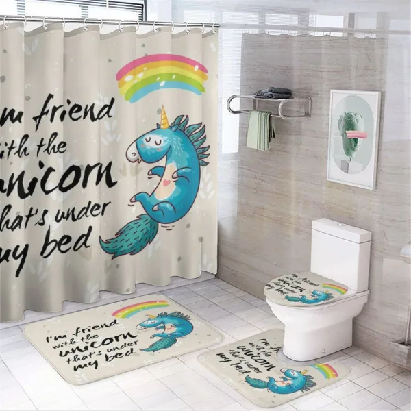 Dreamer Pony on a shower curtain