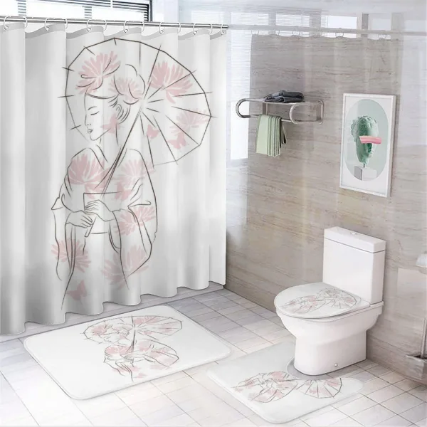 Geisha Girl on a shower curtain