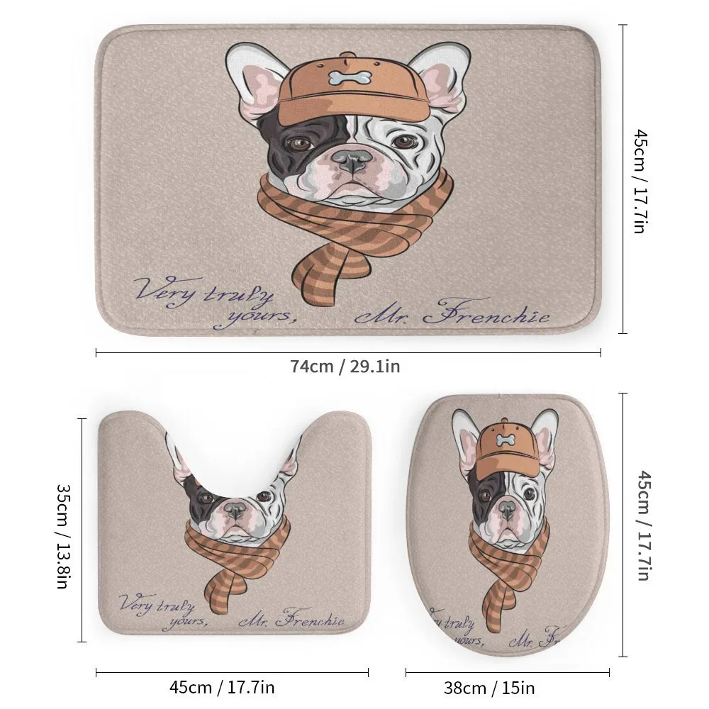 Hipster Bulldog with Cap Scarf — Detail 1