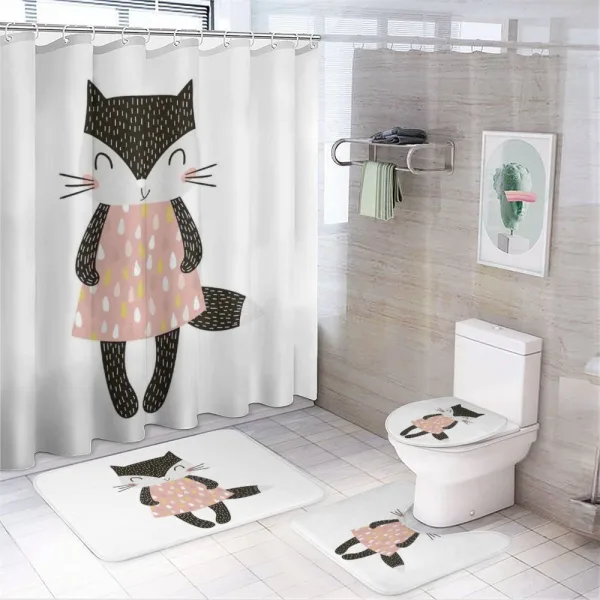 House Pet in Dress on a shower curtain
