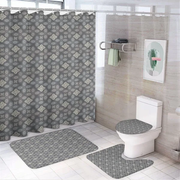 Ornamental Shapes Bohemian on a shower curtain