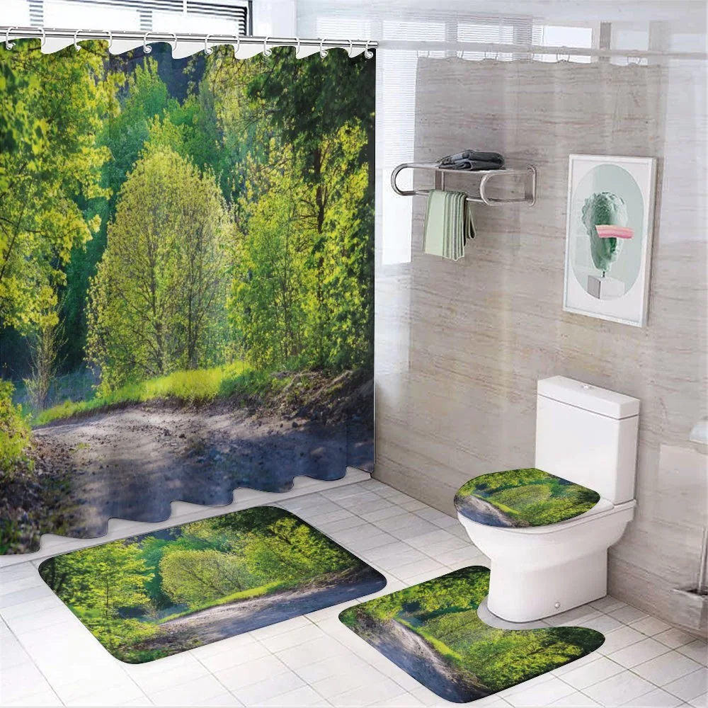 Path in Forest by Lake — Your design