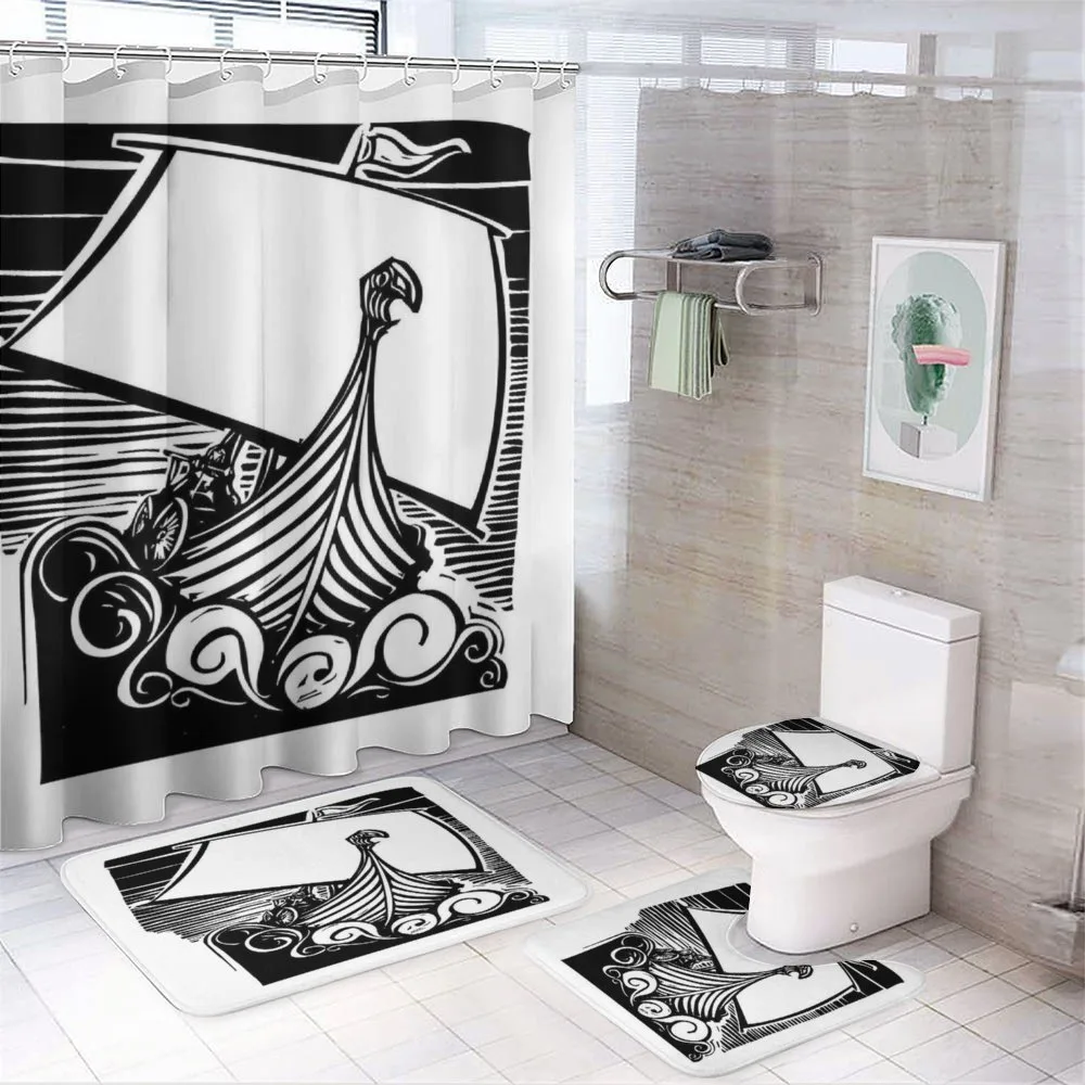 Viking Longboat on Waves — Your design