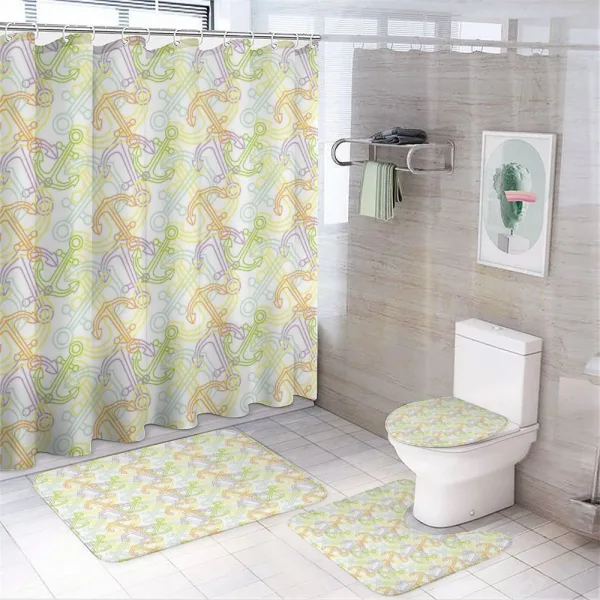 Anchors Aqua Wildlife on a shower curtain