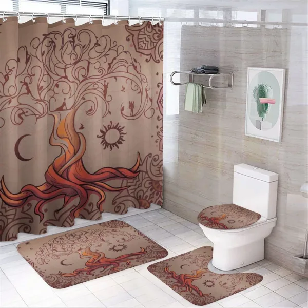 Charming Vintage Tree on a shower curtain