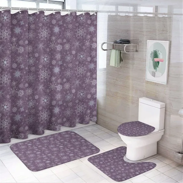 Christmas Flowers on a shower curtain