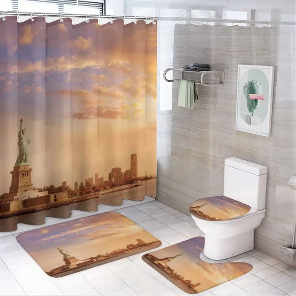 Freedom on NYC on a shower curtain