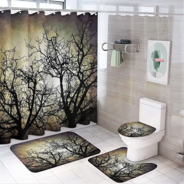 Grunge Branches Twilight on a shower curtain