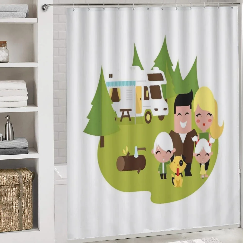 Happy Camper Family in Woods — Detail 4