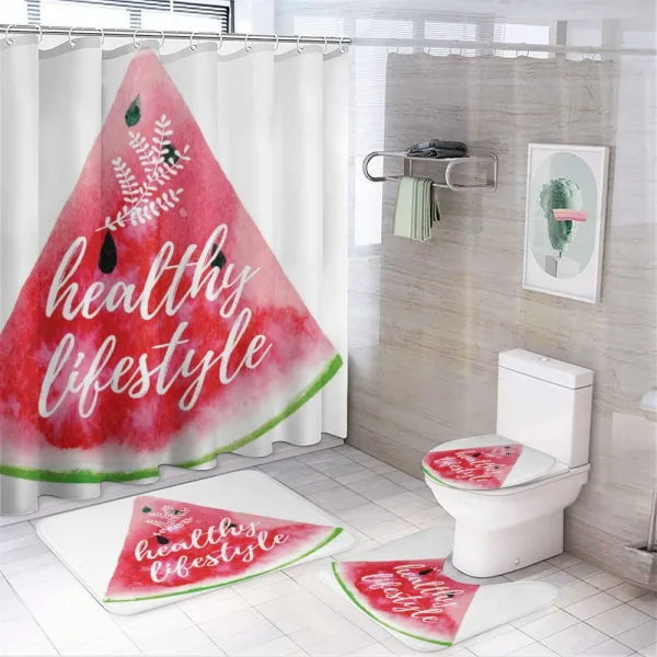 Healthy Lifestyle Vivid on a shower curtain