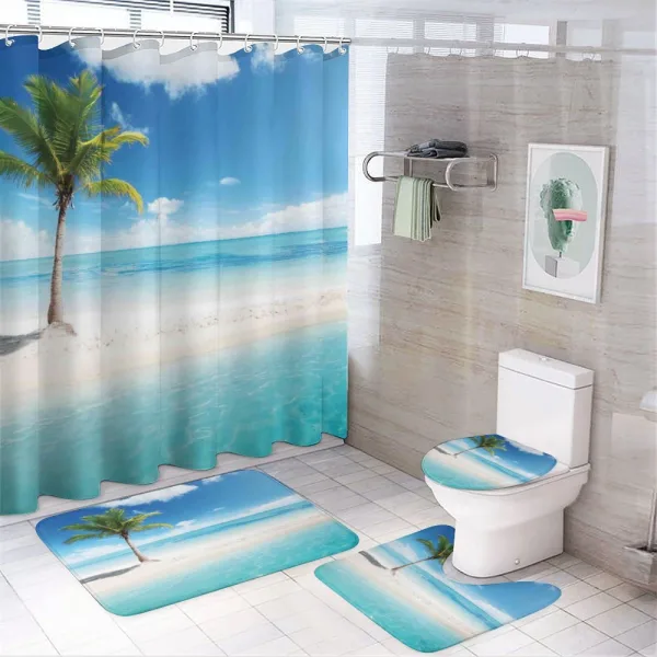 Idyllic Scenery Sunbeam on a shower curtain