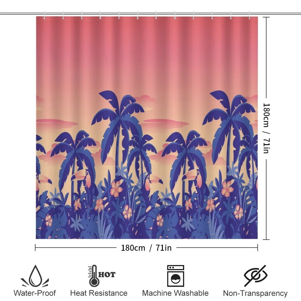 Palm Tree Toucan Sunset Art — Detail 2