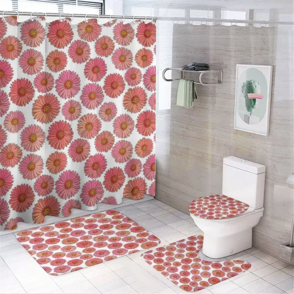 Pink Bloom Field Flourish on a shower curtain