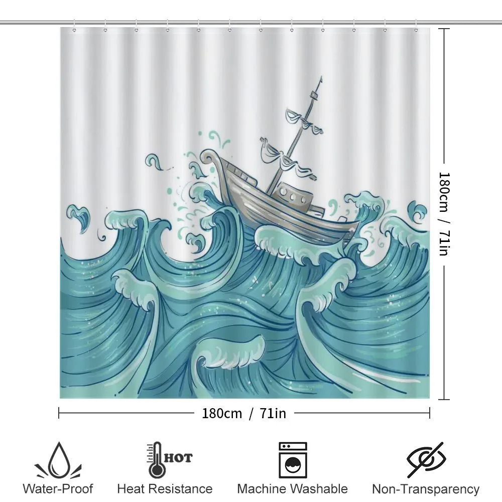 Ship and Ocean Waves — Detail 2