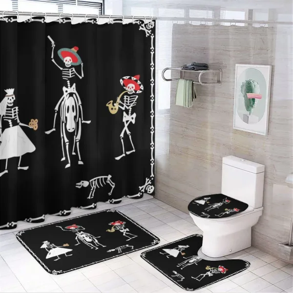 Spooky Wedding Art on a shower curtain