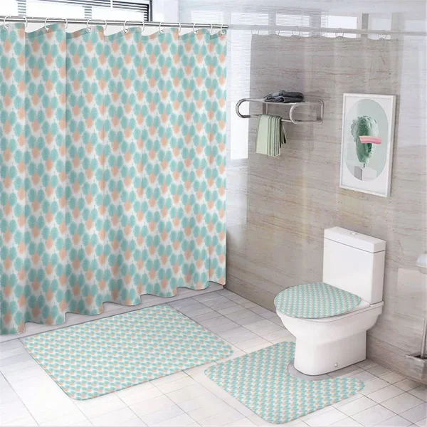 Tropical Island Palm Leaves on a shower curtain