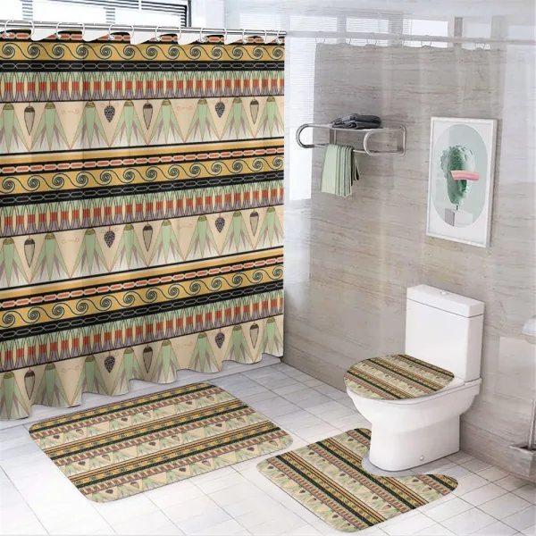 Abstract Indigenous on a shower curtain