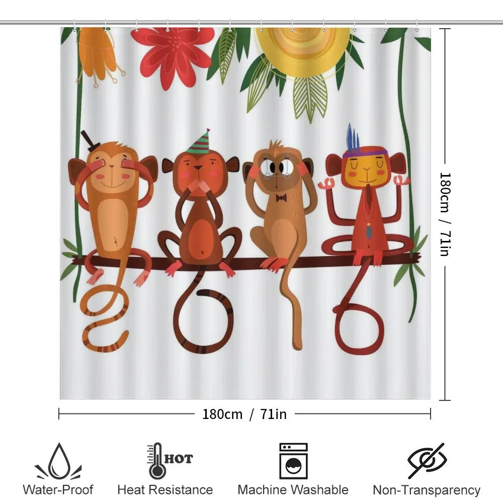 Animals Sitting Branch — Detail 2