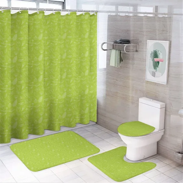 Beach and Vacation Elements on a shower curtain