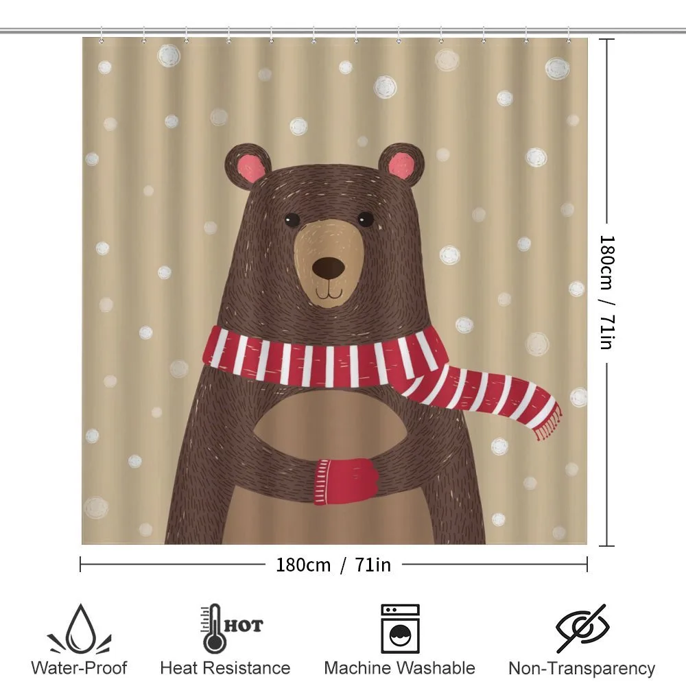 Bear Red Scarf — Detail 2