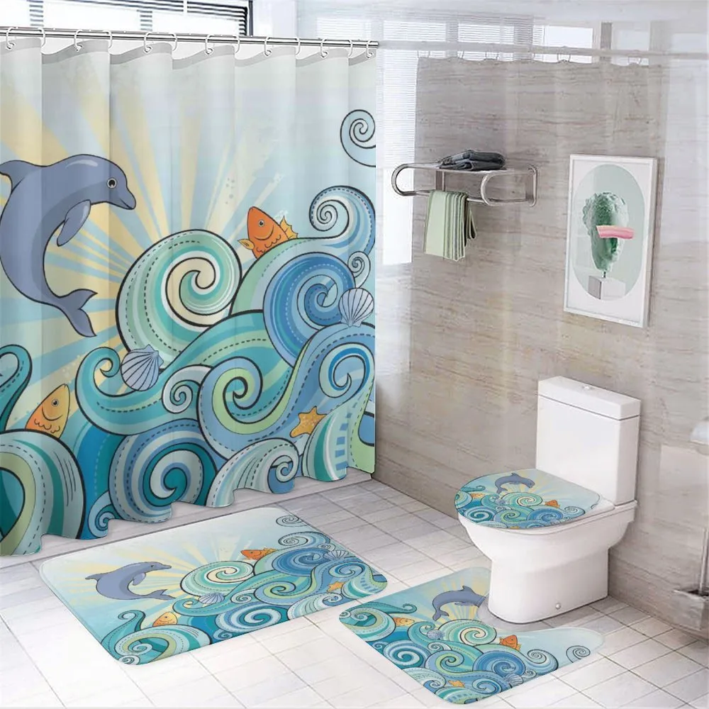 Cartoon Dolphin Ocean — Your design