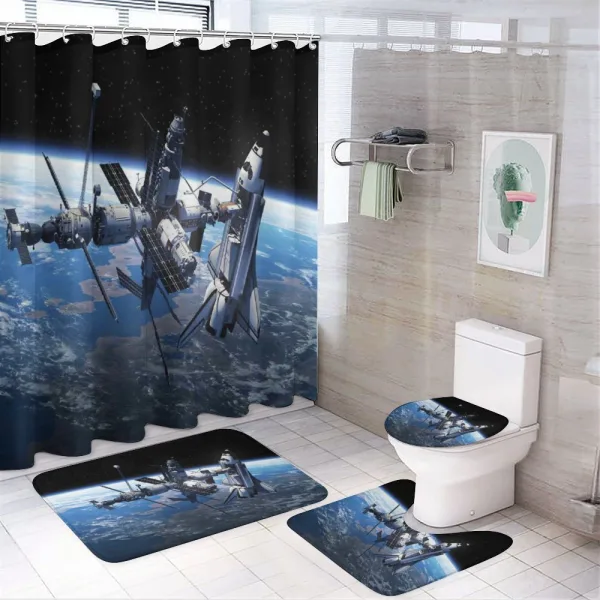 Cosmonaut Adventure on a shower curtain