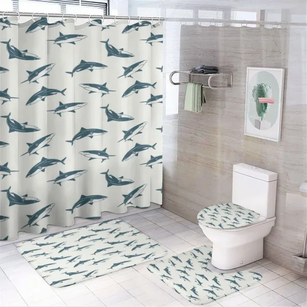 Dangerous Underwater on a shower curtain