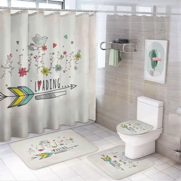 Fall Autumn Flowers on a shower curtain