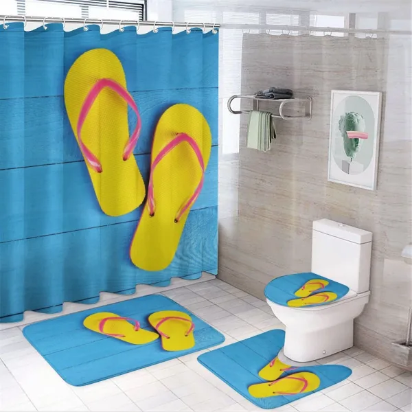 Flip Flops Pier on a shower curtain
