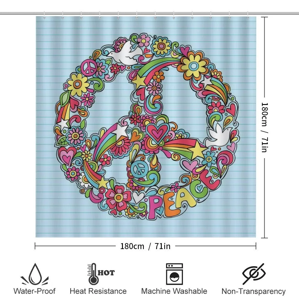 Floral Peace Sign Dove — Detail 2