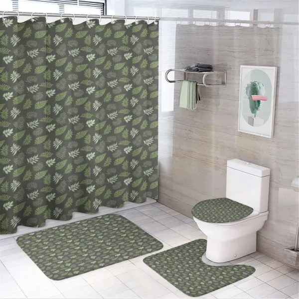 Foliage Composition Exotic on a shower curtain