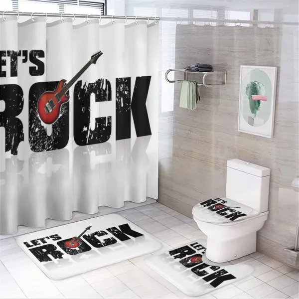Let's Rock Grunge Fun on a shower curtain