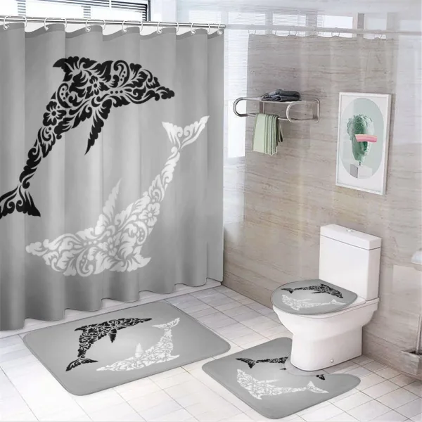 Monochrome Subaquatic on a shower curtain