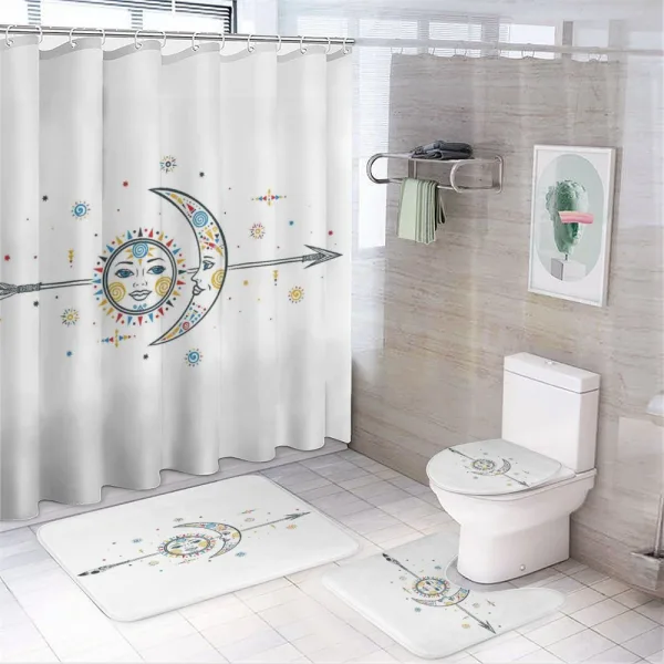 Ornaments Art on a shower curtain