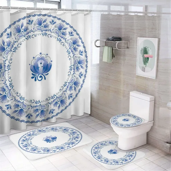 Persian Nostalgic Flora on a shower curtain