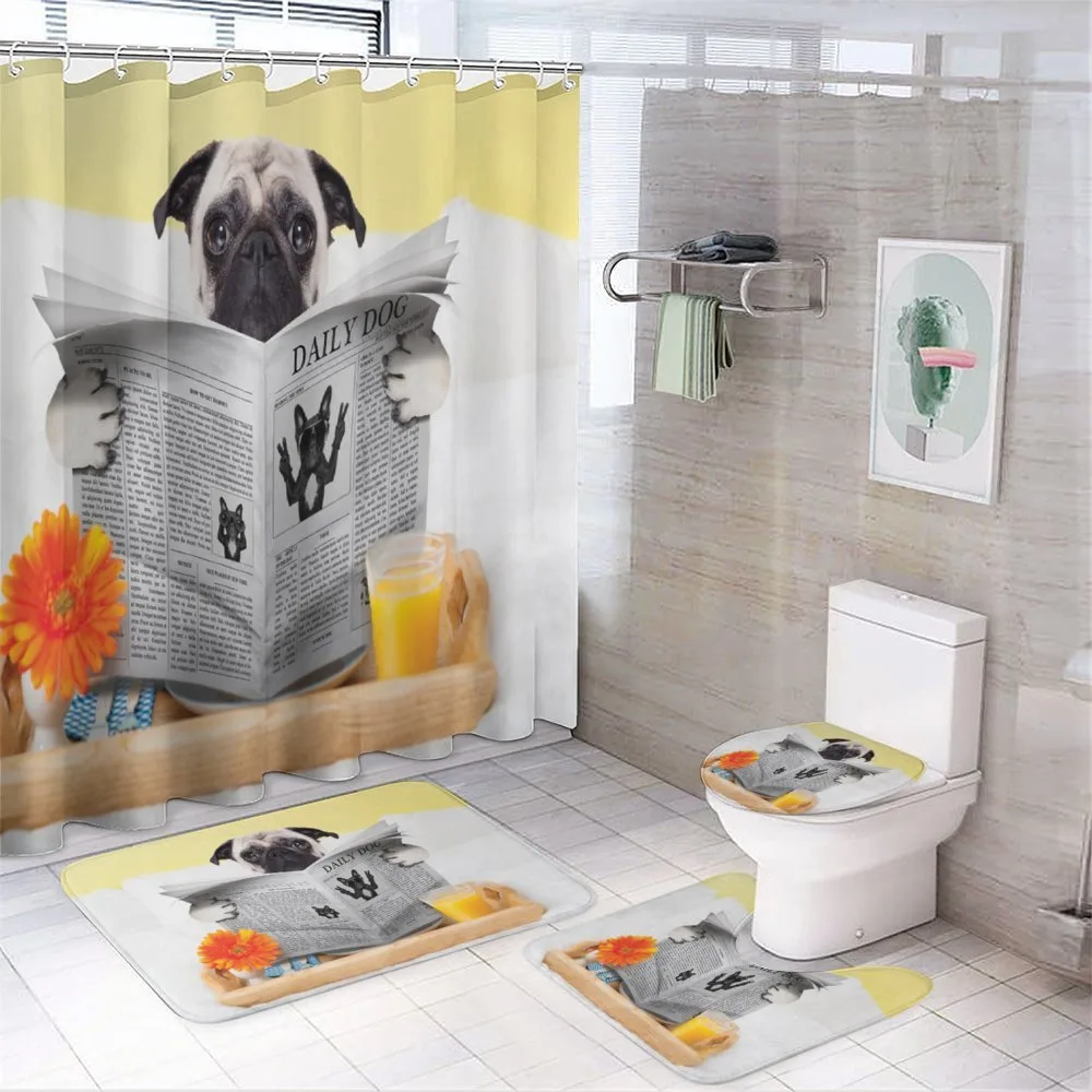 Pug Reading News Daily Dog — Your design