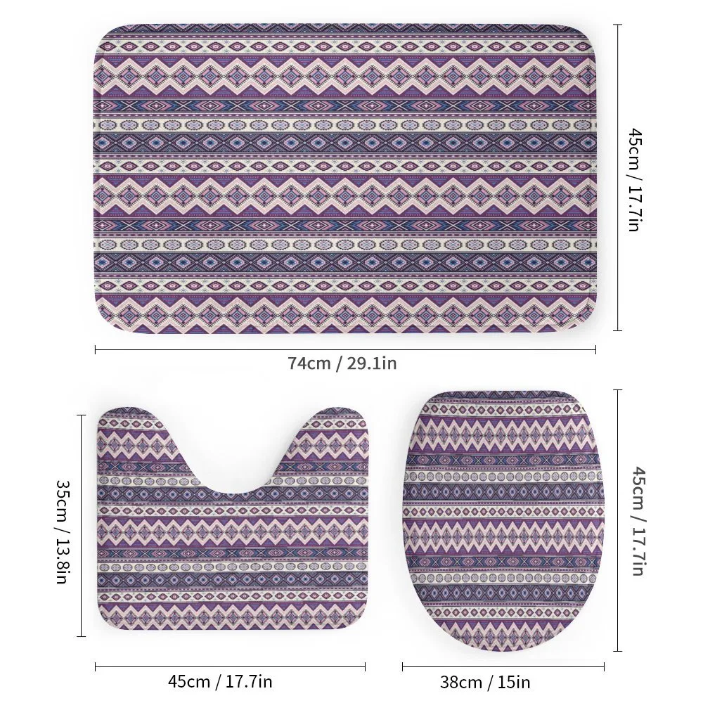 Purple Art Tribal Triangles — Detail 1