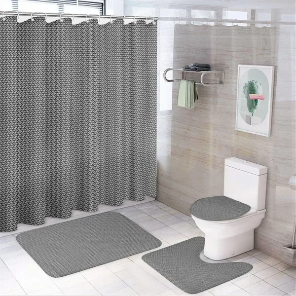Rectangles Tile on a shower curtain