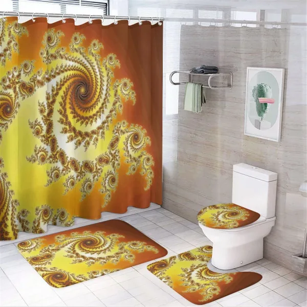 Spiral Infinity on a shower curtain