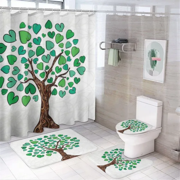 Valentines Day Sketch on a shower curtain