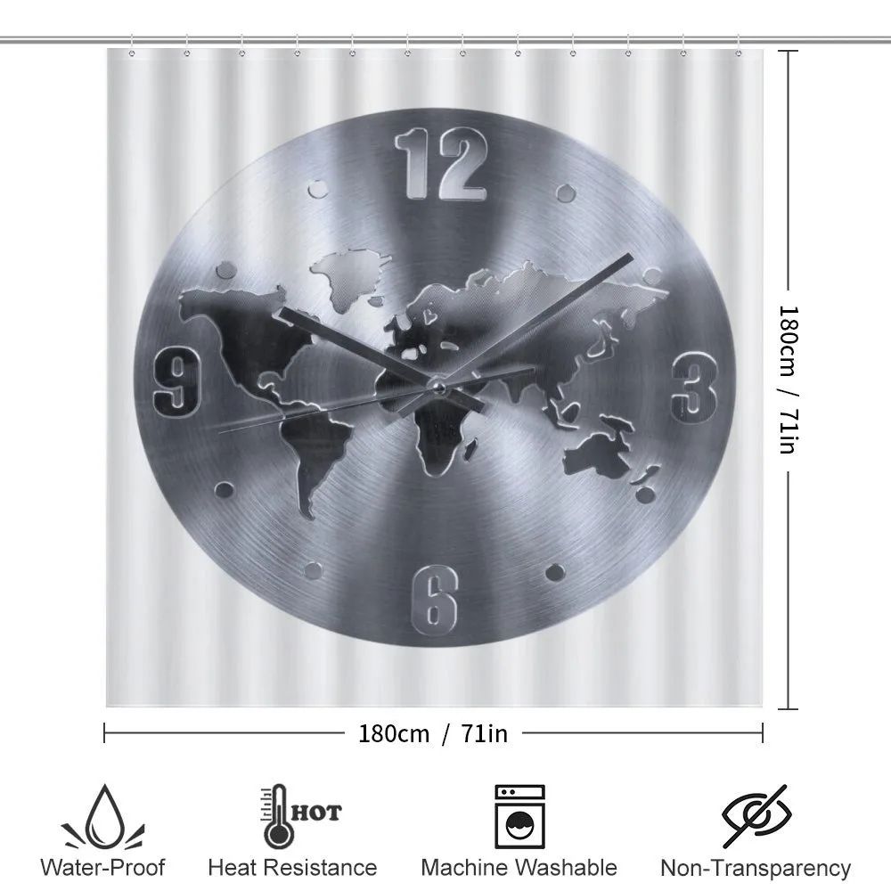 World Map Clock Pattern — Detail 2