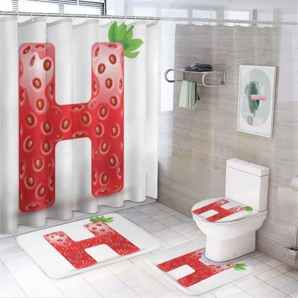Agriculture Language on a shower curtain